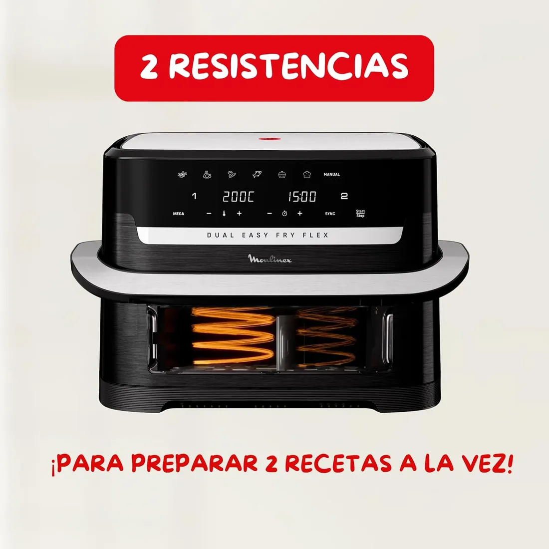 Moulinex Dual Easy Fry Flex 9 L · imagen 5